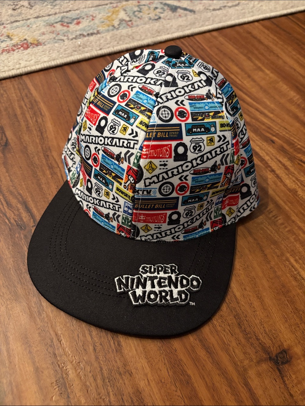 Super Nintendo World Mario Kart Snapback Hat - Black Multi